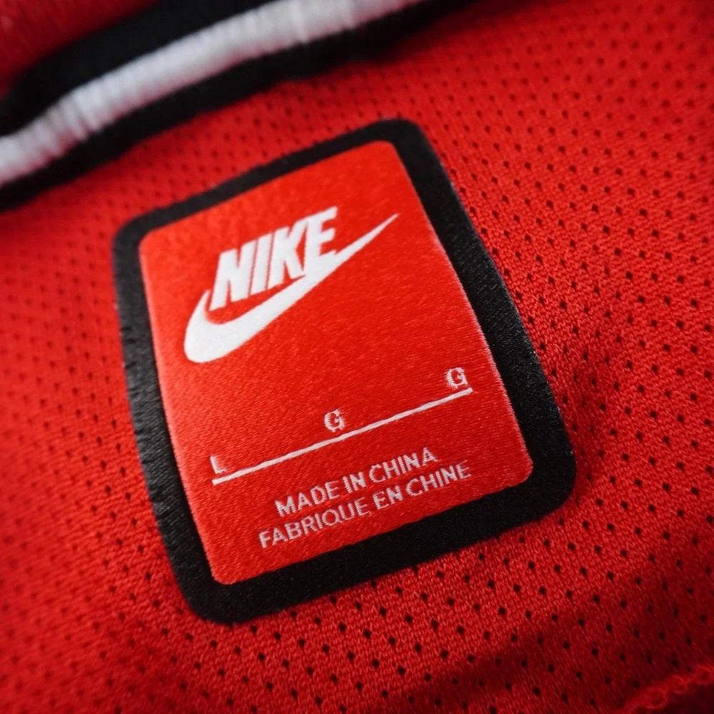 Nike Shirt Mens L Red Sportswear Bonded Short Sleeve Running Gym Performance Tee